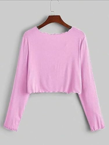 Image of GLOWSTITCH Women's Cropped Tie-Front Shrug Cardigan | Soft Ribbed Knit Long Sleeve V-Neck Top | Stylish Summer Cardigan, Casual Beach & Vacation Wear | Shrug for Woman