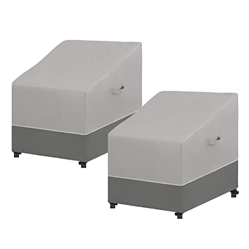 Easy-Going Patio Chair Cover, 2 Pack-35Wx38Dx31H inch, Gray/Dark Gray
