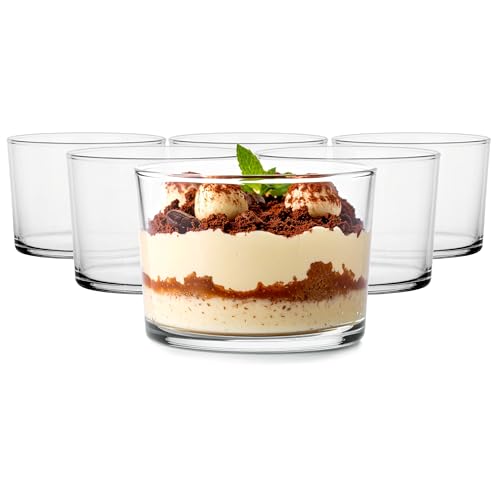 Glasmark KROSNO 1992 Cuencos de Postre Cuencos de Cristal para Helado Ensalada Tapas Set de 6 Piezas Ensaladeras Bol Pequeños 6x150 ml