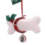 Holiday Ornaments Spoiled Rotten Dog Bone Ornament Puppy Paw Print A1676