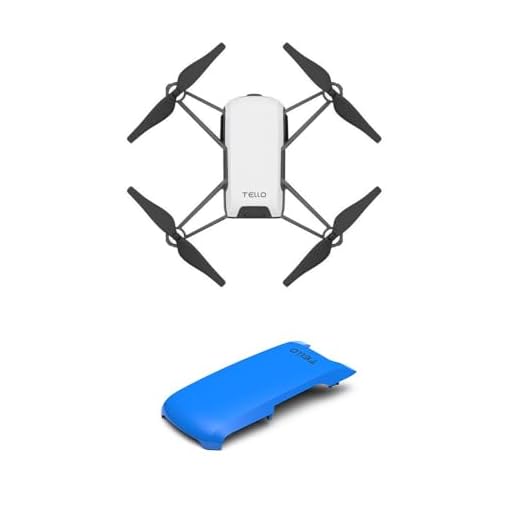 DJI Tello Quadcopter Drone with HD Camera and VR,Powered Technology and Intel Processor,Coding Education,DIY Accessories,Throw and Fly (Blue Cover)