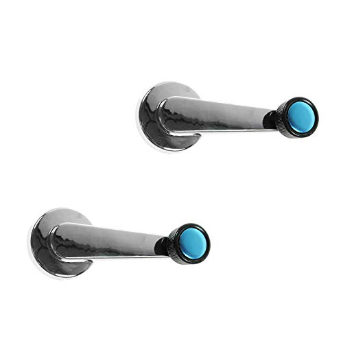 TRQ Chrome & Black Window Roll Up Crank Handle Set Compatible with Chevy Pickup Truck C/K