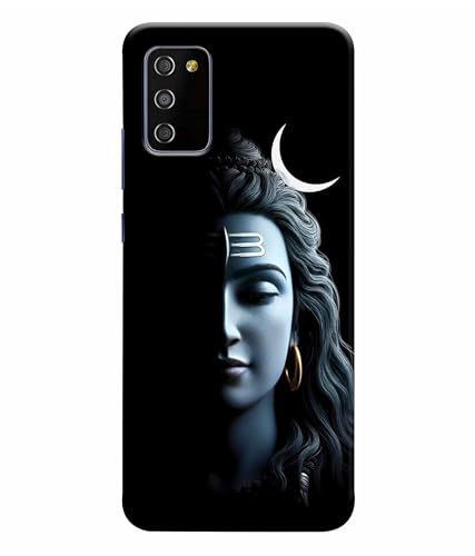 Image of Lord Shiva Half Face Printed Hard Back Case Cover Compatible for Samsung Galaxy A03S / Samsung Galaxy A02S (Multicolor) - D1668