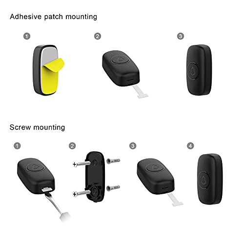 SECRUI-Wireless-Doorbell-Plug-in-Waterproof-Battery-Operated-Cordless-Doorbell-Operating-at-1000-Feet-Long-Range-with-32-Chimes-5-Volume-Levels-LED-Light-Easy-Install-for-Home-School-Office