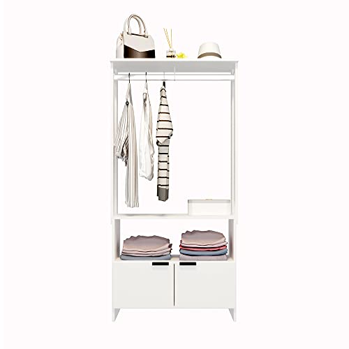 Closet Modulado Organizador Arara Roma Branco - Moveise