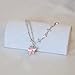TGDSV Y2K Heart Diamond Necklaces For Women Crystal Silver Pendant Aesthetic Asymmetric Necklace (Pink)