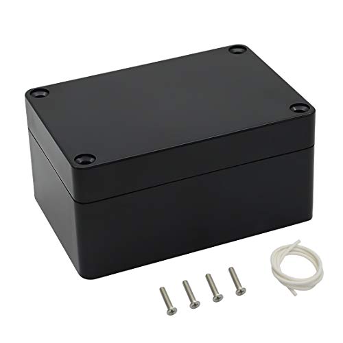 LeMotech Junction Box IP65 Waterproof Project Box Dustproof ABS Plastic Electrical Boxes Universal Enclosure for Electronic Black 3.93x 2.68x 1.97 inch (100 x 68 x 50 mm)(Pack of 1)