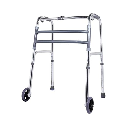 Andador Fixo Dobravel Com Rodas Mercur