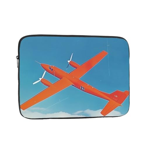 Orange Airplane Laptop Sleeve Case 15 Inch Suitable For Notebook Computer Tablet Traveling Carrying Simple Case