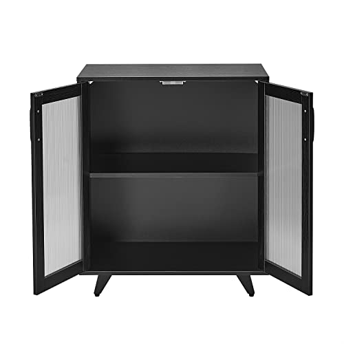 Panana Kitchen Buffet Server Table Accent Sideboard Cupboard Server Buffet Console Table With Doors Cabinet(27Inch, Black) #TOP6