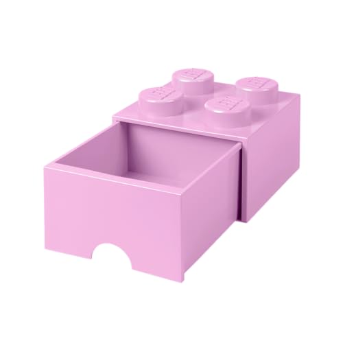 Tiroir en brique LEGO 4 boutons, 1 tiroir, boîte de rangement empilable, 4.7 l