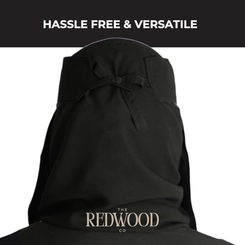 Saudi Niqab | Black | 12 x 8 inches | Lightweight & Breathable | Perfect for Modest Wear, Prayer, Travel, Everyday Use