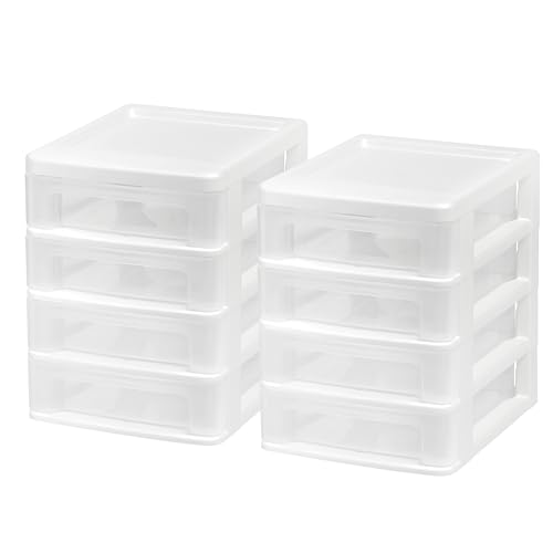 Opiniones y reviews de Cajonera de Plastico Pequeña comprados en linea. 49 IRIS USA Pequeño Organizador de Escritorio de 4 Cajones, Paquete de 2, Apilable, para Oficina, Escuela, Papelería, Maquillaje, Baño, Suministros Médicos, Almacenamiento...