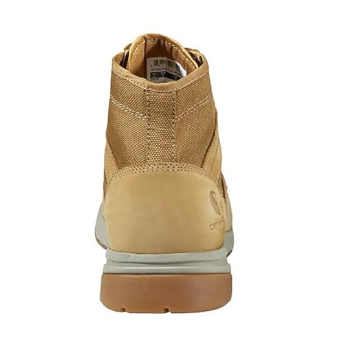 Image of Carhartt Force Lightweight Sneaker Boots - Full-Grain Leather, Soft Round Toe, Slip-Resistant with FastDry Technology, Wheat Nubuck - 10.5 W