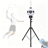 Pitching machine per badminton, lanciatore automatico con angolo regolabile, telecomando, 6 modalità di servizio per pratica e allenamento