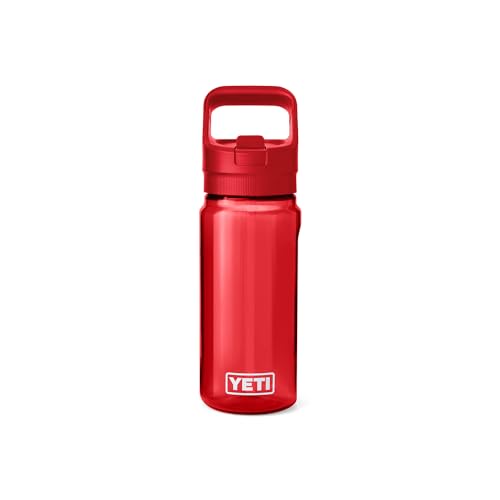 Image of YETI Yonder 600 ml /20 oz Water Bottle with Yonder Straw Cap, Rescue Red