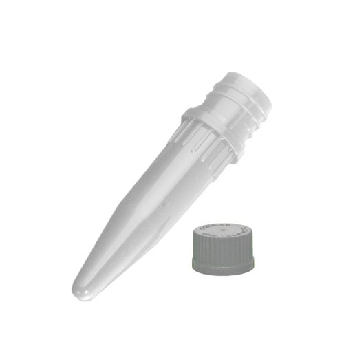 Axygen SCT-150-GR Conical Bottom Screw Cap Microcentrifuge Tube With Grey O-Ring Cap, 1.5mL, Clear PP, y (1 Case: 500 Tubes and Caps/Unit; 8 Units/Case)