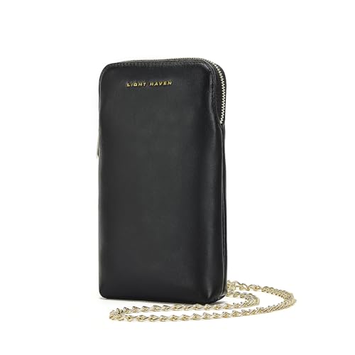 Small Crossbody Bag with Golden Chain Shoulder Strap，Zip Cell Phone Purse with Credit Card Slots and Zippered Coin Pocket