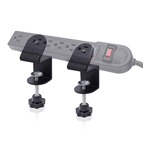 Power Strip Clamp Mount,LANMU Power Strip Desk Mount,Desktop Outlet Power Strip Easy Mount