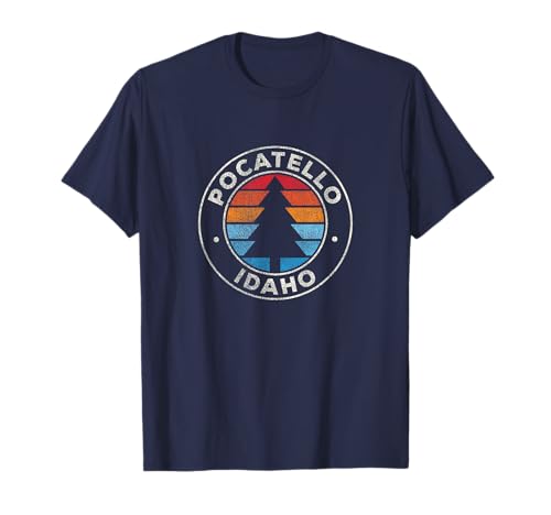 Pocatello Idaho ID Vintage Graphic Retro années 70 T-Shirt