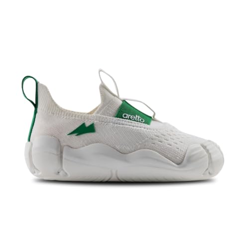 Image of ARETTO Expanding White Kids Shoes for Growing Feet - Boys & Girls Footwear, Baby Girl Shoes, Sneakers for Boys, Baby Shoes & Comfortable Shoes for Kids | Age 1-9 Years