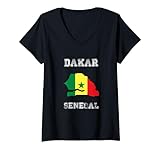 Photo Gallery donna bandiera senegal invecchiata dakar pride maglietta con collo a v Photo Gallery donna bandiera senegal invecchiata dakar pride maglietta con collo a v