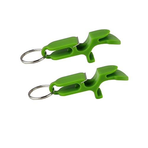 Llavero abridor de botellas con escopeta de cerveza, paquete de 2 unidades, color verde, herramienta de disparo de bong de cerveza, ideal para fiestas, regalos de fiesta, regalo, accesorios para beber