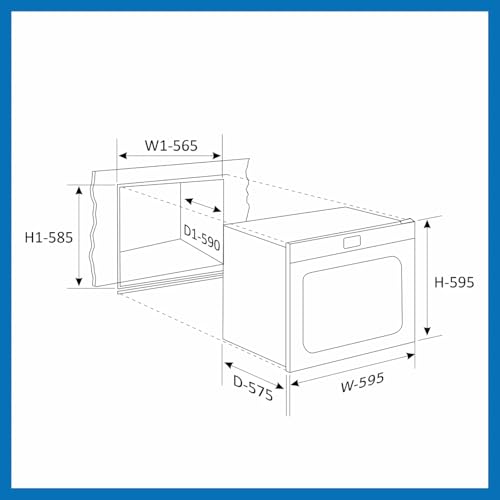 Image of Glen Built in Oven Motorised Rotisserie Turbo Fan 78Ltr with Multi-function (660 MRT BL)