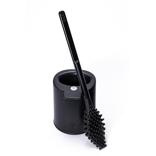 Biom Paris – Brosse WC Innovante Hygiénique sans Poils avec Support – Brosse Toilette Anti-Goutte, Antibactérienne - Balai WC Design, Reste Propre –...
