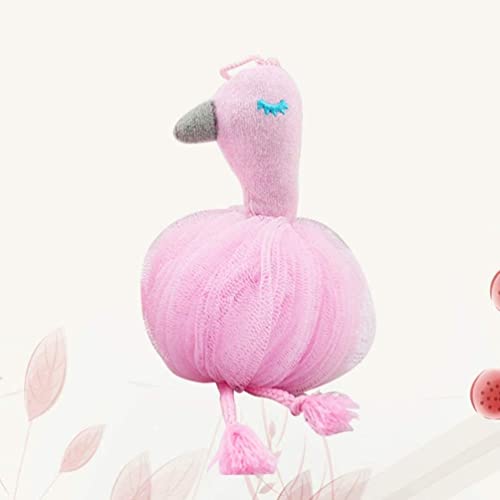 Esponja loofah ducha flamenco puf bola malla bañera exfoliador cuerpo baño 4