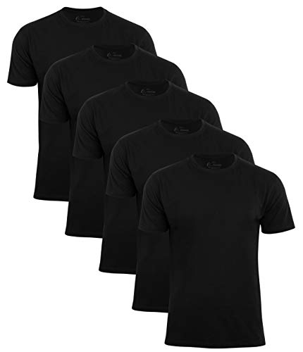 T-shirt basique col en O pour en finir avec les vêtements serrés taille XXL uni noir