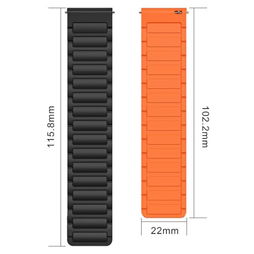Correa magnética de silicona 22mm para Huawei Watch GT 5 Pro miniatura 5