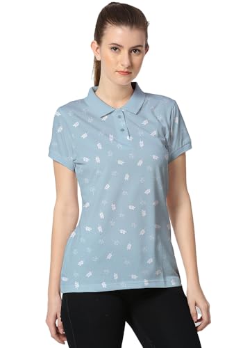 Image of Wear Your Opinion Women's All Over Printed Polo Collar Neck T-Shirt