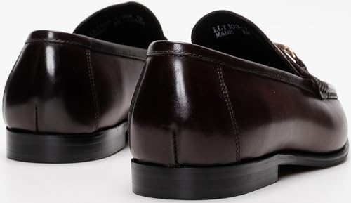 ルシウス Men's Slip-On Bit Loafers, Dark Brown, 27.5 cm 3E4