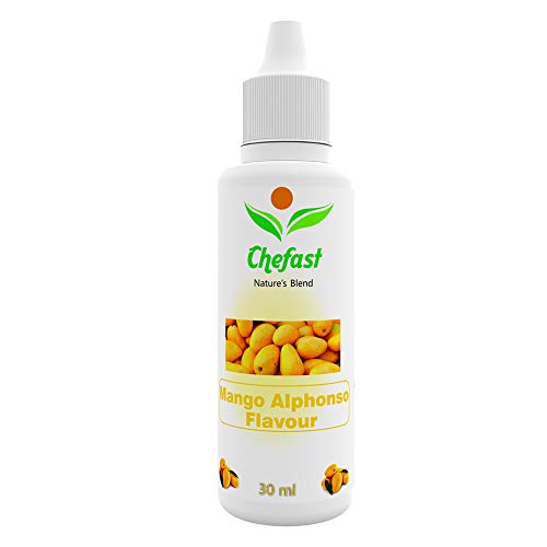 Chefast Mango Alphanso Flavour Baking Essence for Cake, Ice-Cream, Chocolates, Milkshakes- 30ML ( Use 2-3 Drops Essence for 250 Grm Cake)