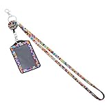 VILLCASE Porte-badge Avec Cordon Brillant Et Strass Étui Pour Carte Identité Adapté Inf...