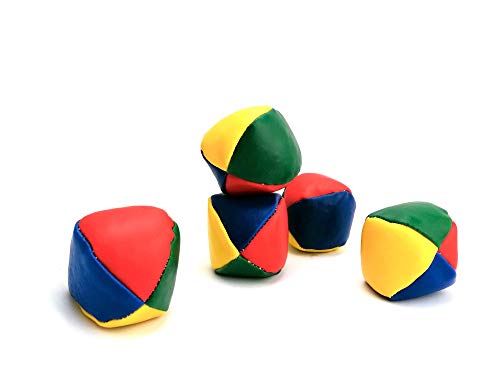 STUWU 5 er Set Jonglierbälle zur Jonglage für Kinder und Anfänger ca 4,5 cm und ca 50g Jonglierball Cover