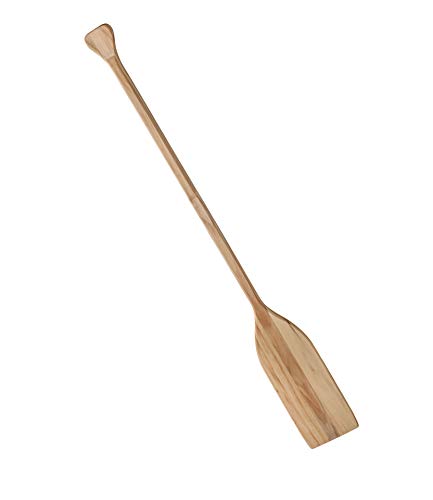 SEACHOICE 4 Ft. Wood Paddle, New Zealand Pine Construction, 15-3/4 in. X 5-7/8 in. Blade, Wide Top Hand Grip, Clear Finish,Tan