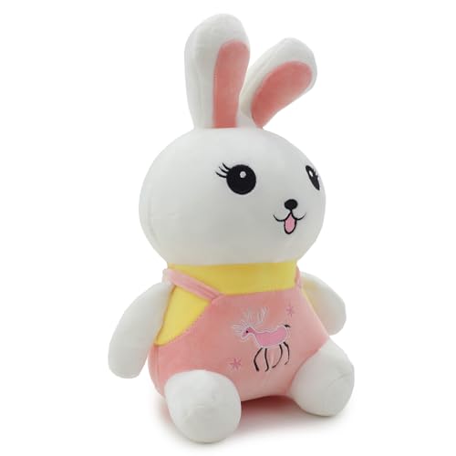 Image of Soft Plush Toy for Kids Stuffed Soft Toy with Cute Hug-Friendly Plush for Babies, Toddlers & Children Safe, Lightweight & Easy to Clean (Pink Bunny)