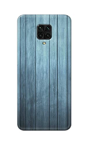 Image of Printed Hard Back Cover Case for Mi Poco M2 Pro Back Cover (Wooden Blue) -702