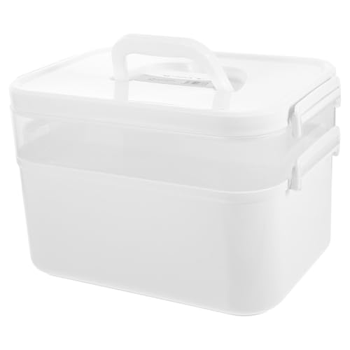 Caja de almacenamiento de manicura Mipcase blanca con niveles extraíbles