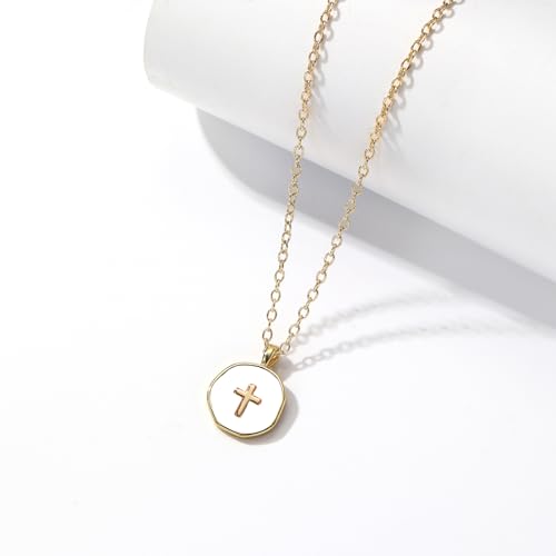 Bijoux pour femmes croix d'or colorée pour fille garçon
