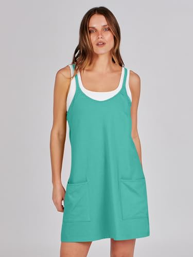 Image of ANRABESS Women Athletic Dress Summer Tennis Workout Active Sports Mini Romper Dress Built in Shorts Travel Vacation Clothes