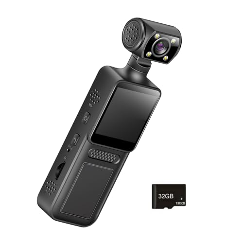 Caméra de poche portable 4K rotative à 180 degrés - Petit caméscope de sport en plein air - Corps Wi-Fi