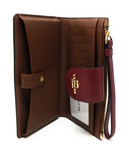 Coach Women's Tech Wallet In Colorblock Signature Canvas (Wildflower Print - Khaki Multi) #TOP5