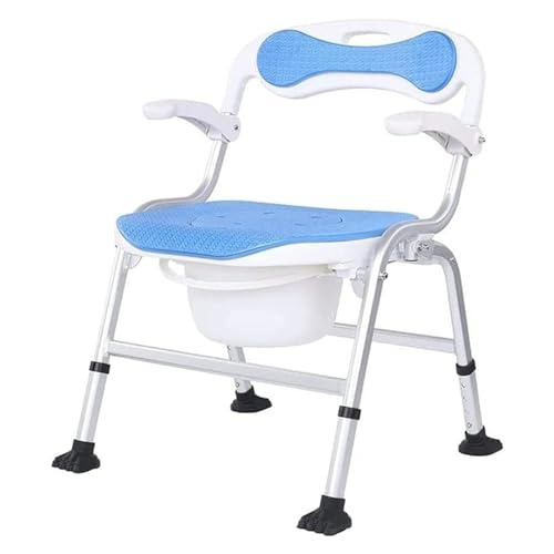 Chaise d'aisance de chevet pliante avec seau amovible pour adulte