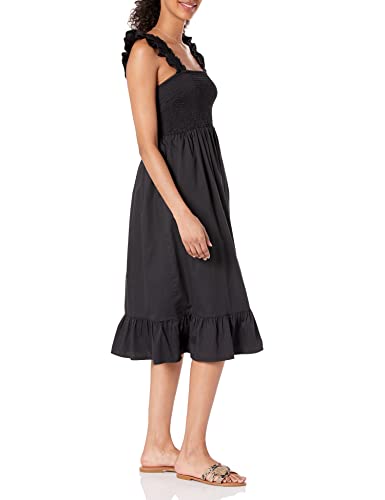 Image of The Drop Womens Kimi Ruffled Shoulder Smocked Midi Dress