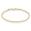 Miabella 18K Gold Plated 925 Sterling Silver Italian 2mm, 3mm Diamond-Cut Braided Rope Chain Anklet Ankle Bracelet for Women, 925 Made in Italy