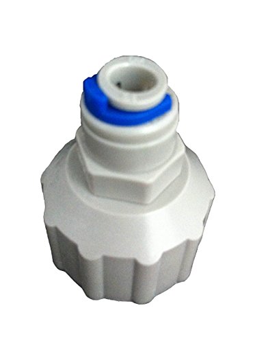 The Water Filter Men Conector de tubería para filtro de agua con plomería 1/2 BSP a 1/4 Blanco