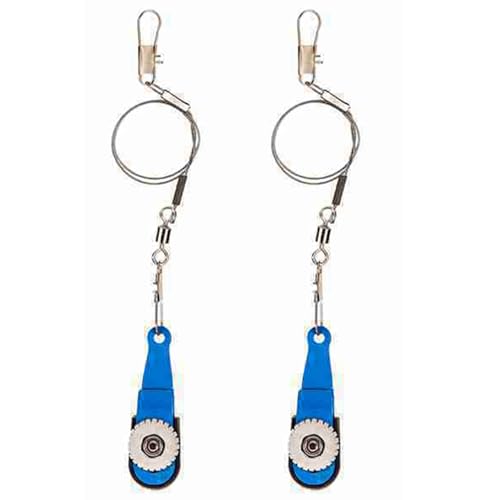 zhiyaoshin 2X Kayak Pesca Downrigger Outrigger Trolling Clip de LiberacióN Clip de LiberacióN de TensióN Ajustable 5.5 X 1.7 X 2.6Cm Azul